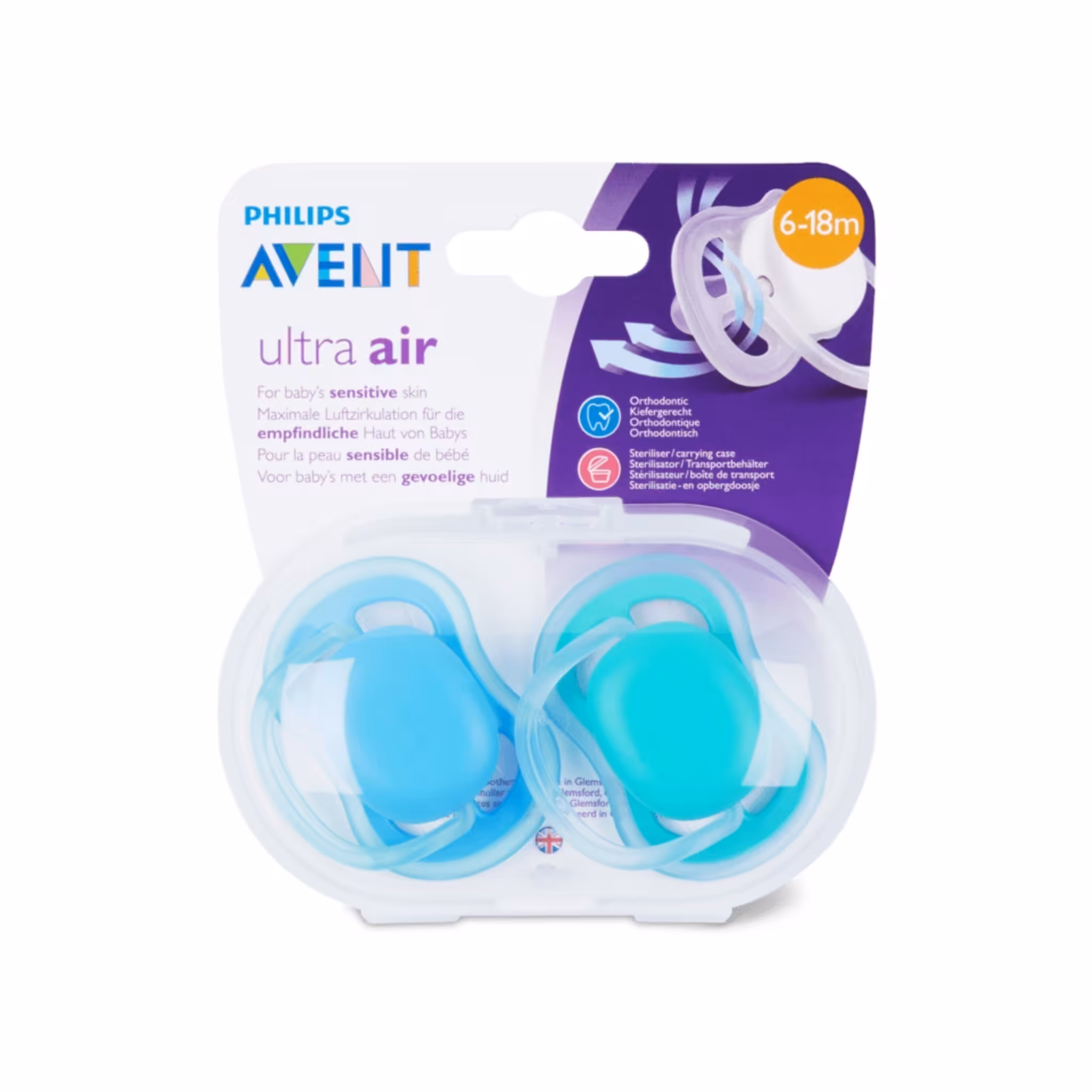 پستانک اونت اولترا ایر 6-18ماه avent ultra air