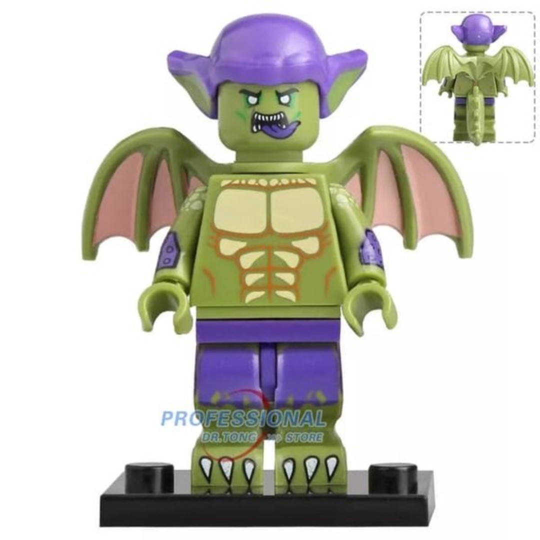لگو گرین گابلین در میان دنیای عنکبوتی با دم و بال فیزیکی و پاهای خاص