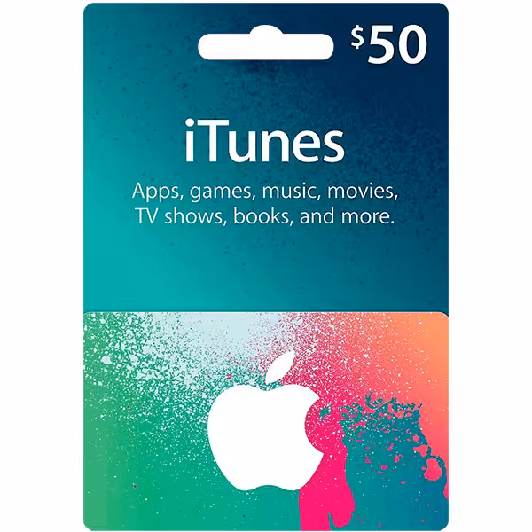 اپل گیفت کارت آیتونز 50 دلاری - Hiapple.ir