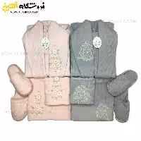 سرویس حوله عروس و داماد 10تکه گلدوزی سه بعدی برند MURDUM