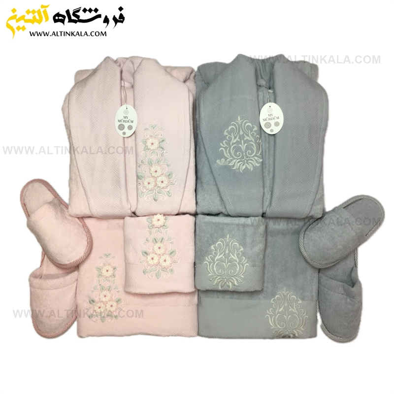 سرویس حوله عروس و داماد 10تکه گلدوزی سه بعدی برند MURDUM