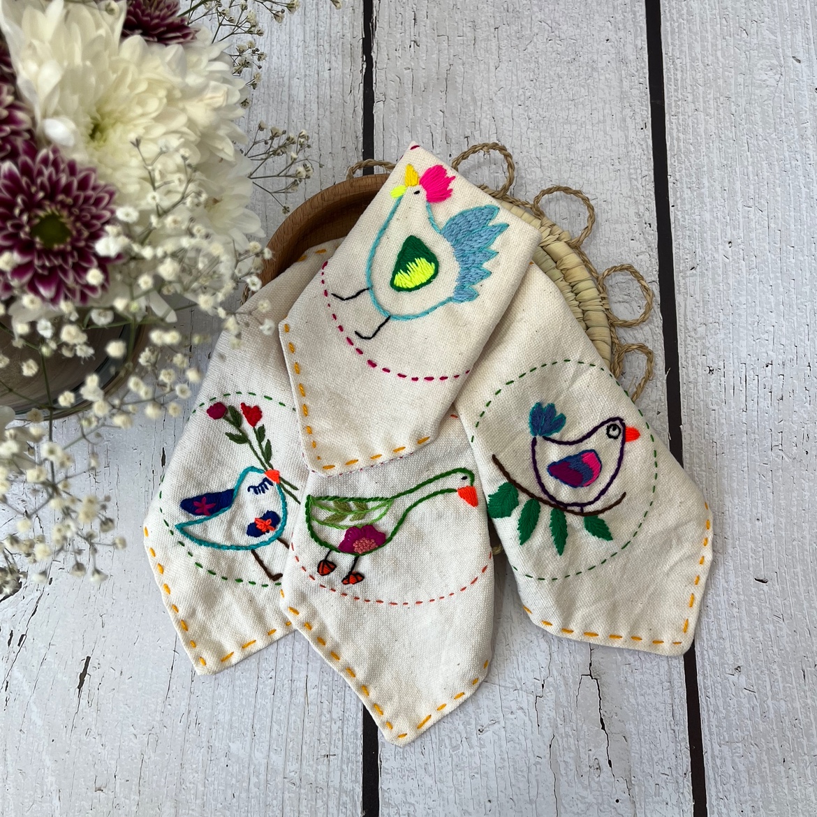 دستمال آبگیر گلدوزی آشپزخانه