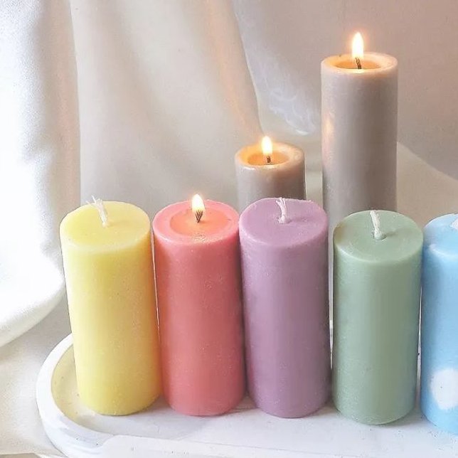 شمع رنگی استوانه قطر 4  ارتفاع 15