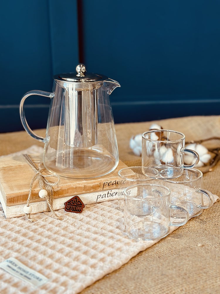 قوری پیرکس شات دار کد001378