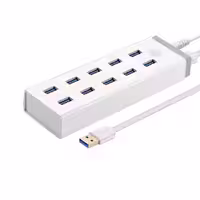 هاب USB 3.0 ده پورت Ugreen سفید