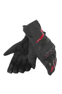 دستکش موتورسیکلت مردانه و زنانه موتور Tempest D های کوتاه خشک قرمز سیاه داینس Dainese