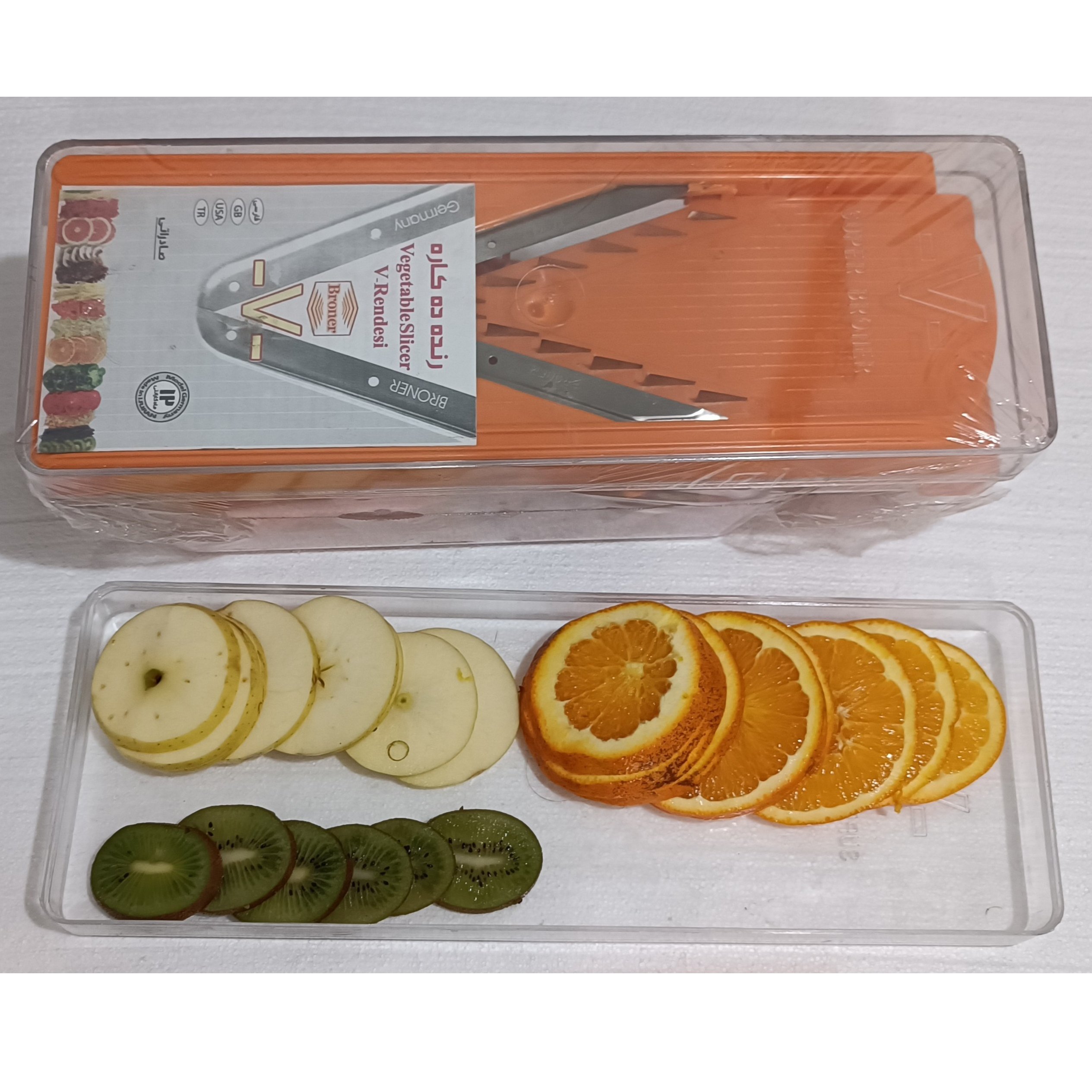 اسلایسر و رنده دستی برای میوه خشک کن اسلایسر با تیغه آلمانی اسلایسر 10کاره برونر پسکرایه