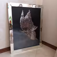 تابلو آینه کاری روی بوم باقاب ابعاد80در60