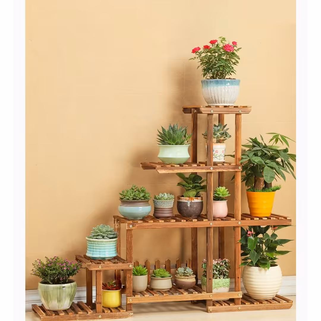 استند چوبی گل و کاکتوس سایز متوسط کد 601