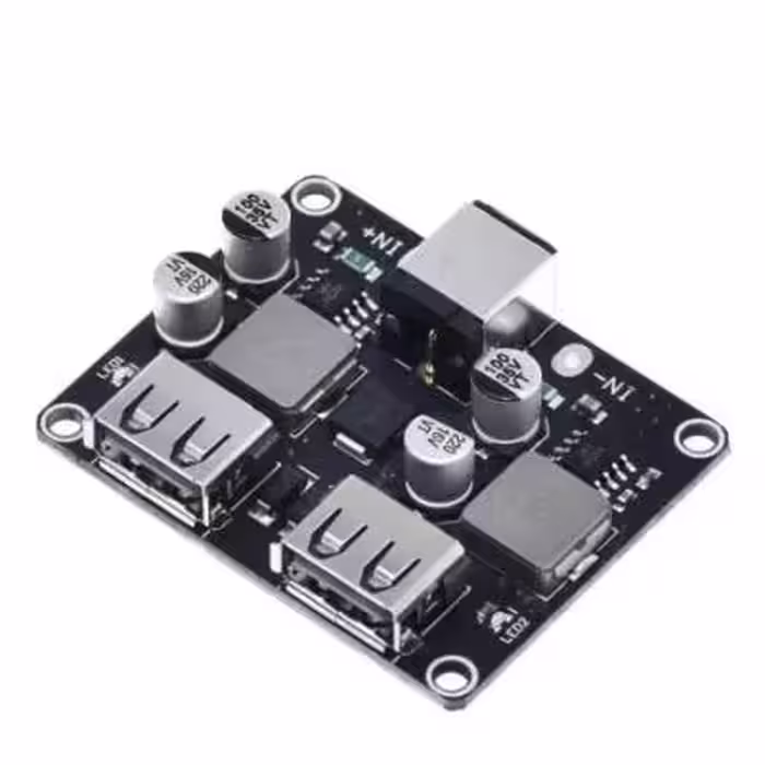 مجموعه 2 عددی ماژول کاهنده ولتاژ DC و شارژ 2 خروجی USB با پشتیبانی از شارژ سریع QC3.0
