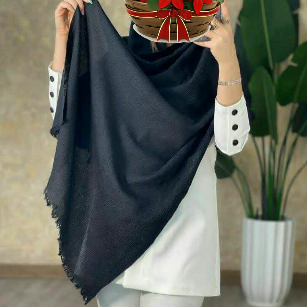 شال پفکی نخی مشکی