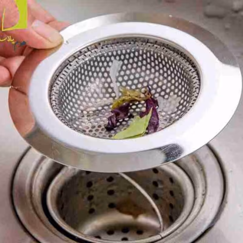 صافی تفاله سینک استیل بزرگ