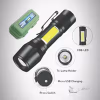 چراغ قوه پلیسی-چراغ-لامپ-شارژی-کوهنوردی-کمپینگ-پلیسی