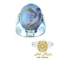 انگشتر نقره مردانه عقیق شجر کد 23 SL1ASH بازرگانی لطفی 