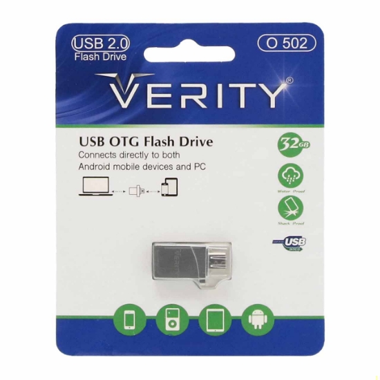 فلش مموری وریتی مدل O502 USB2.0 USB OTG ظرفیت 32 گیگابایت