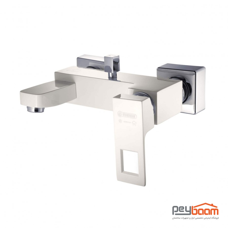 شیر حمام درخشان مدل جزیره وایت