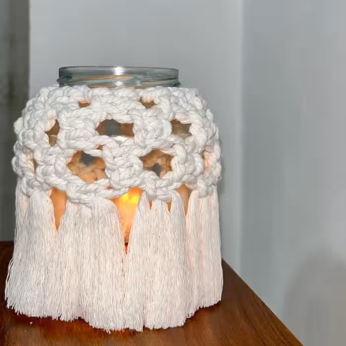 جاشمعی دکوری مکرومه