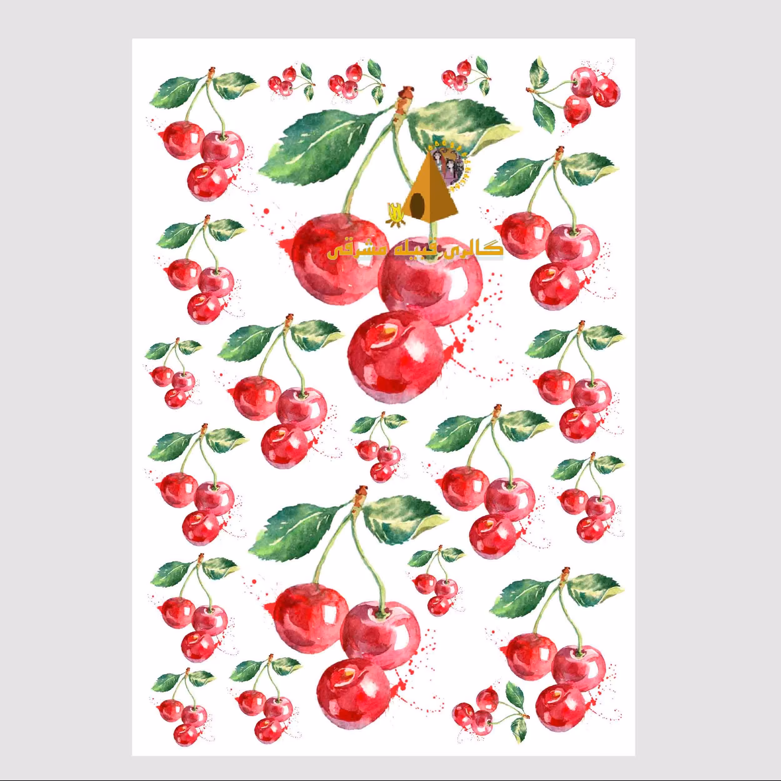 ترنسفر مدل  گوشواره ی گیلاس  ابعاد 30 در 40 سانتی متر لطفا موجودی بگیرید