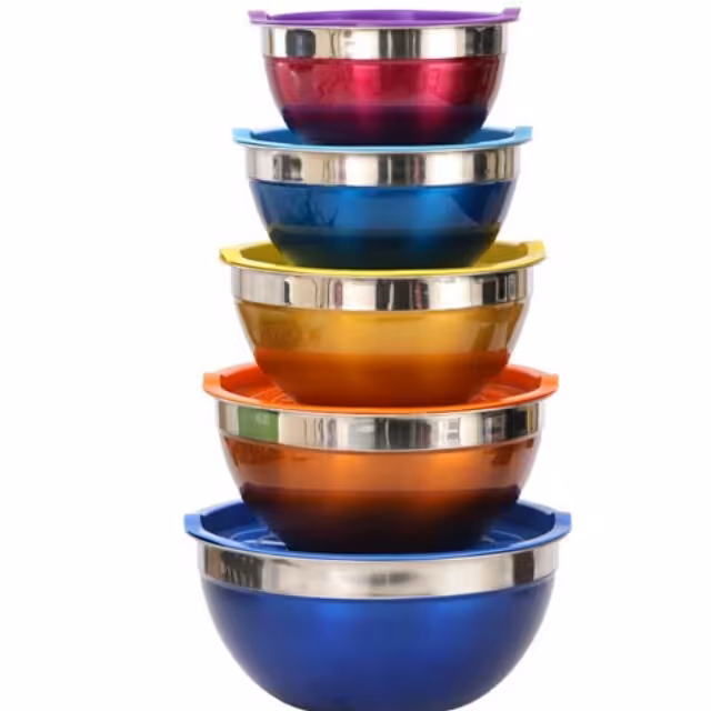 لگن های در دار رنگی استیل درها نشکن وکیپ