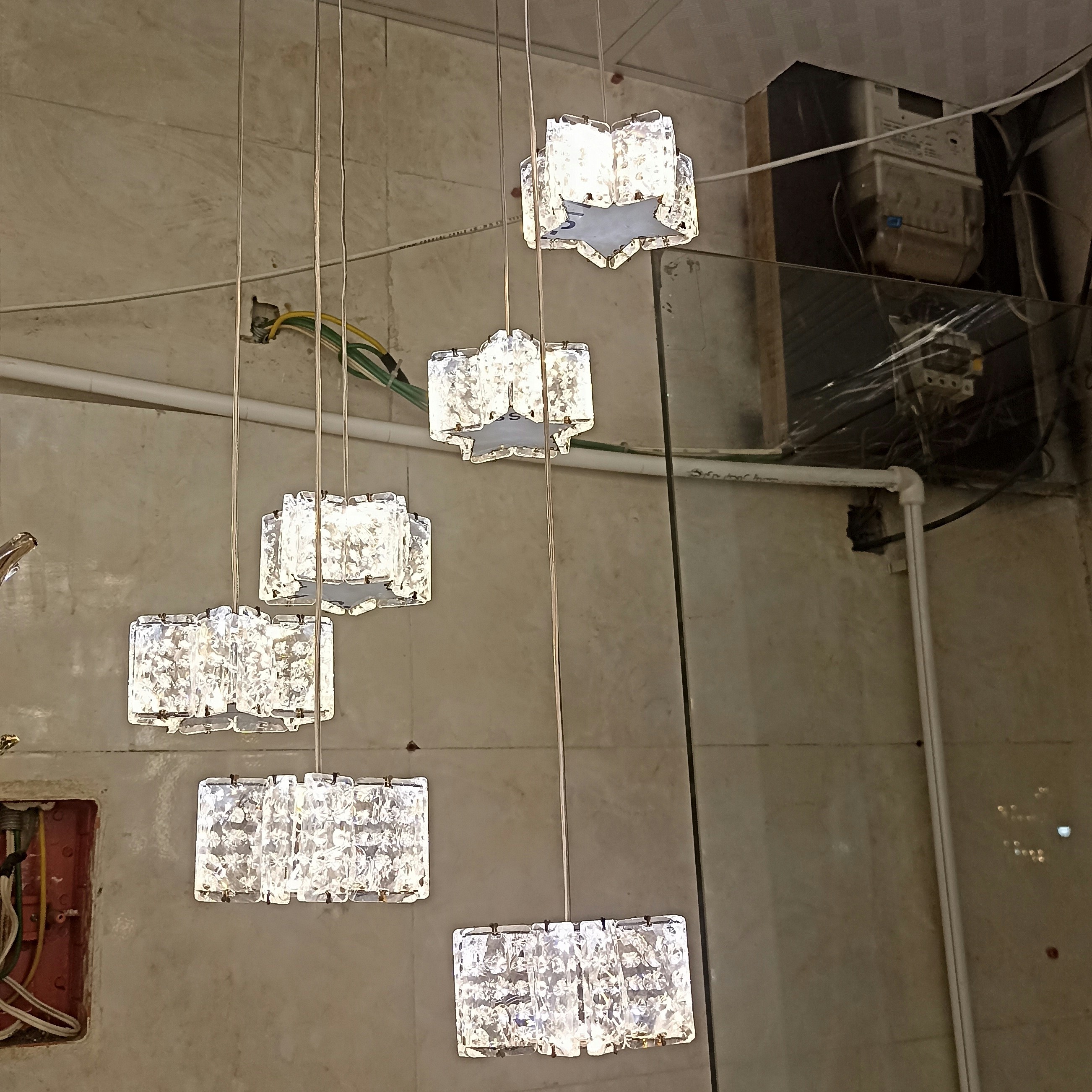 لوستر کریستال شش ستاره