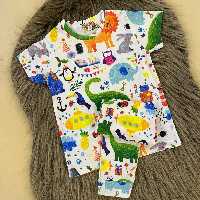 ست تیشرت وشلوار اسپرت دخترانه وپسرانه طرح حیوانات ارسال رایگان