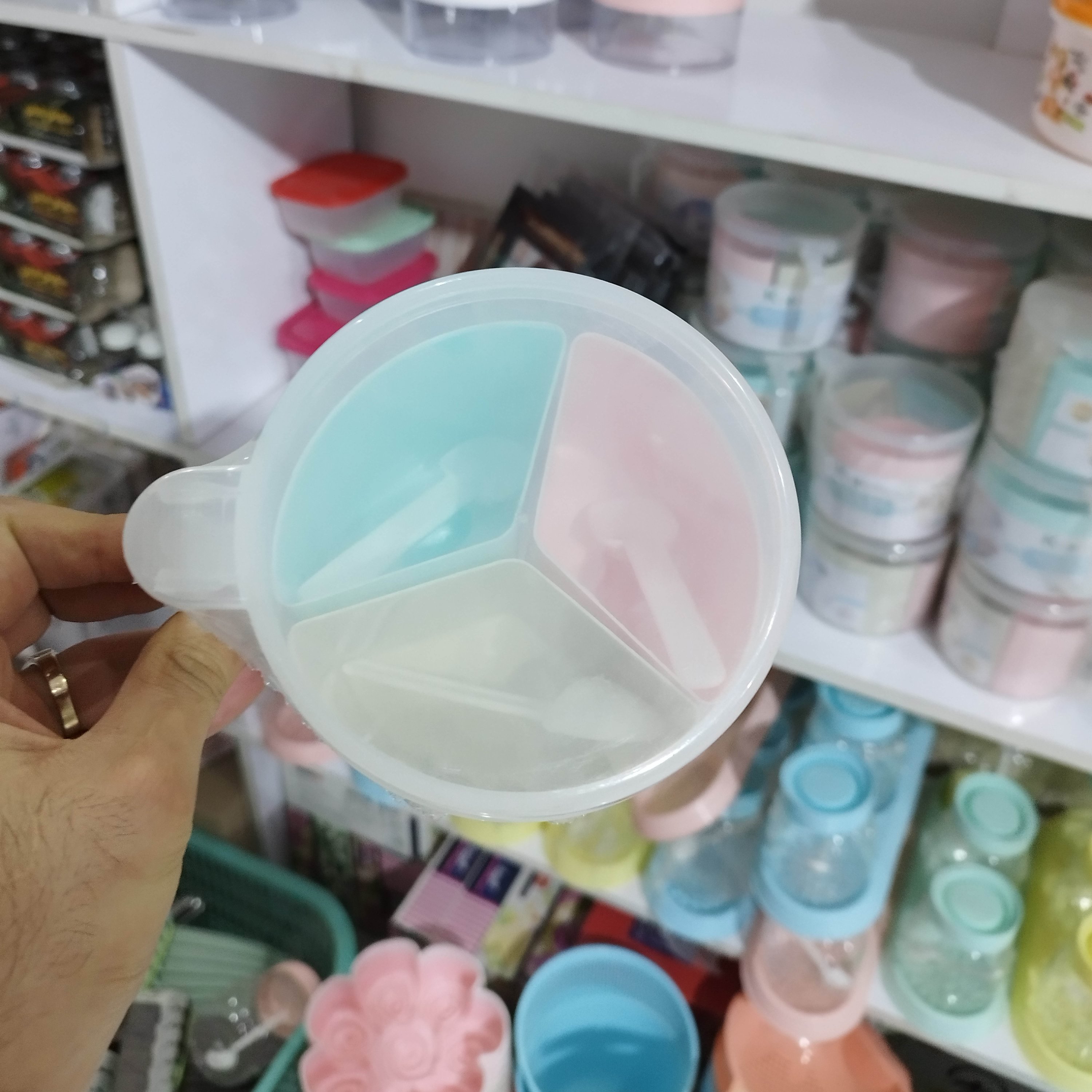 جا ادویه کاجین سه خانه با سه قاشق 