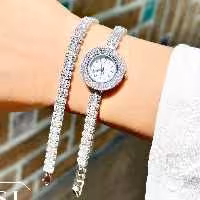 ساعت و دستبند نقره