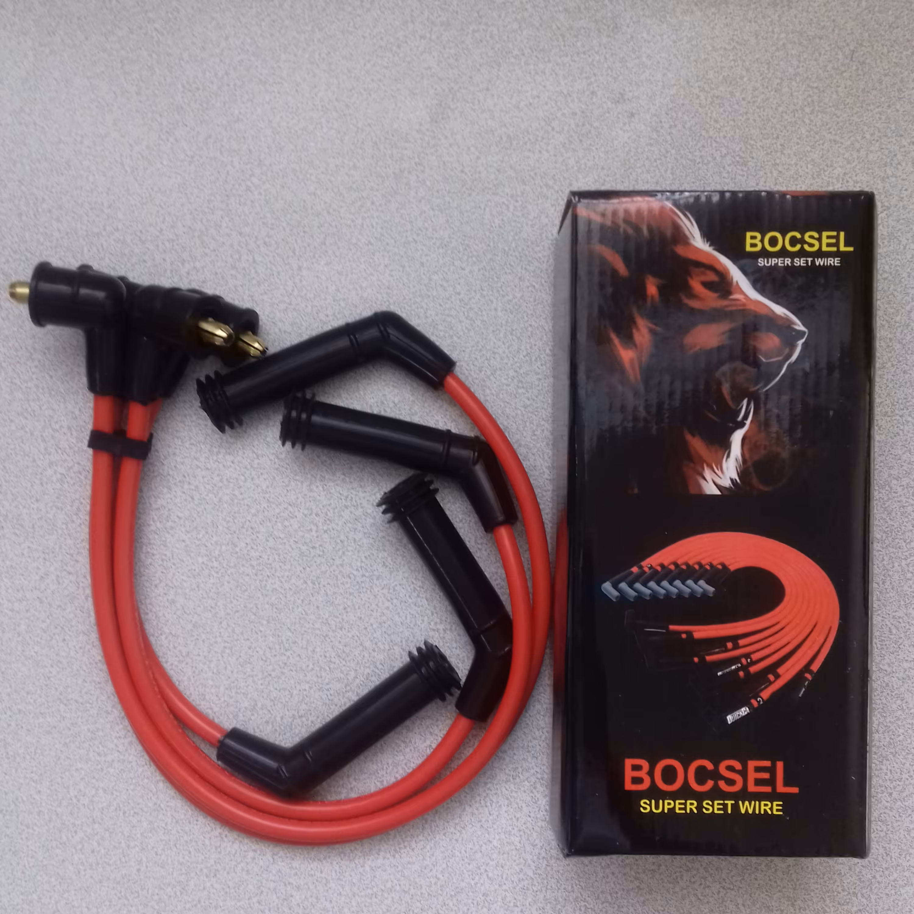 وایر شمع تقویتی پراید زیمنس ،کابل سیلیکونی گریدAپلاس با  مغزی مس 23 رشته ای با روکش قلع و سرسیمهای برنجی و مقاومت صفر