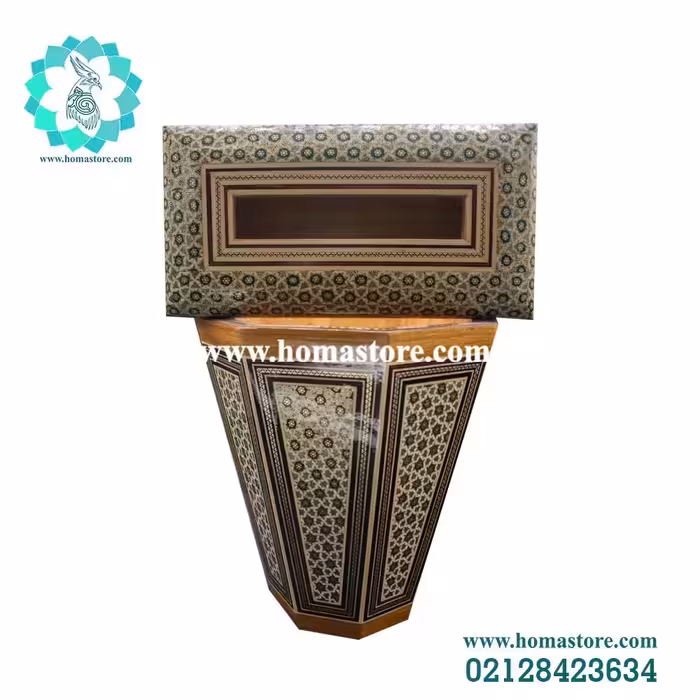 ست جا دستمالی تمام خاتم و سطل تمام خاتم کد 01