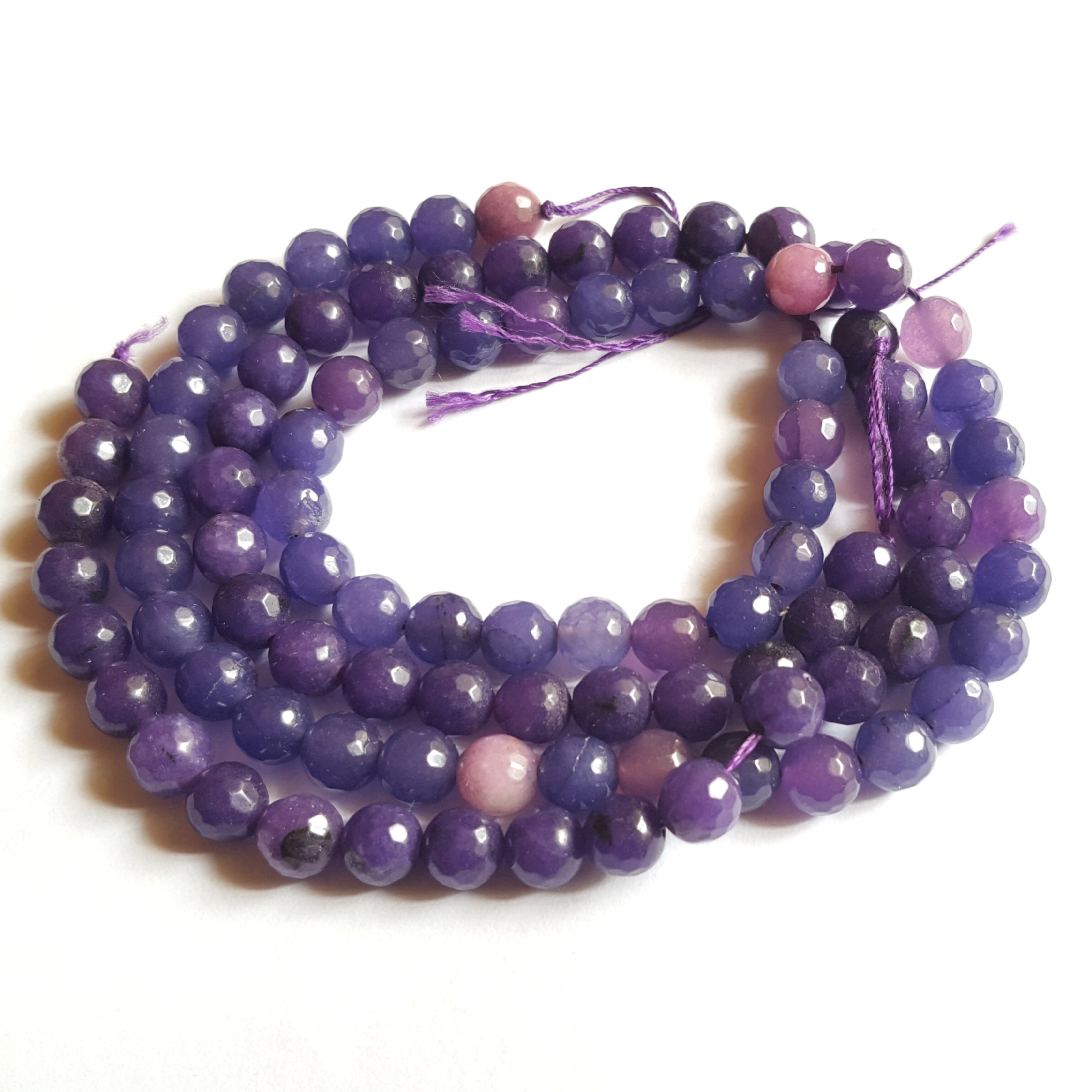 سنگ جید بنفش(سایز 8)3 ریسه