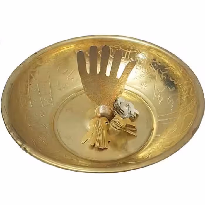 کاسه چهل کلید فلزی مدل قلم زنی