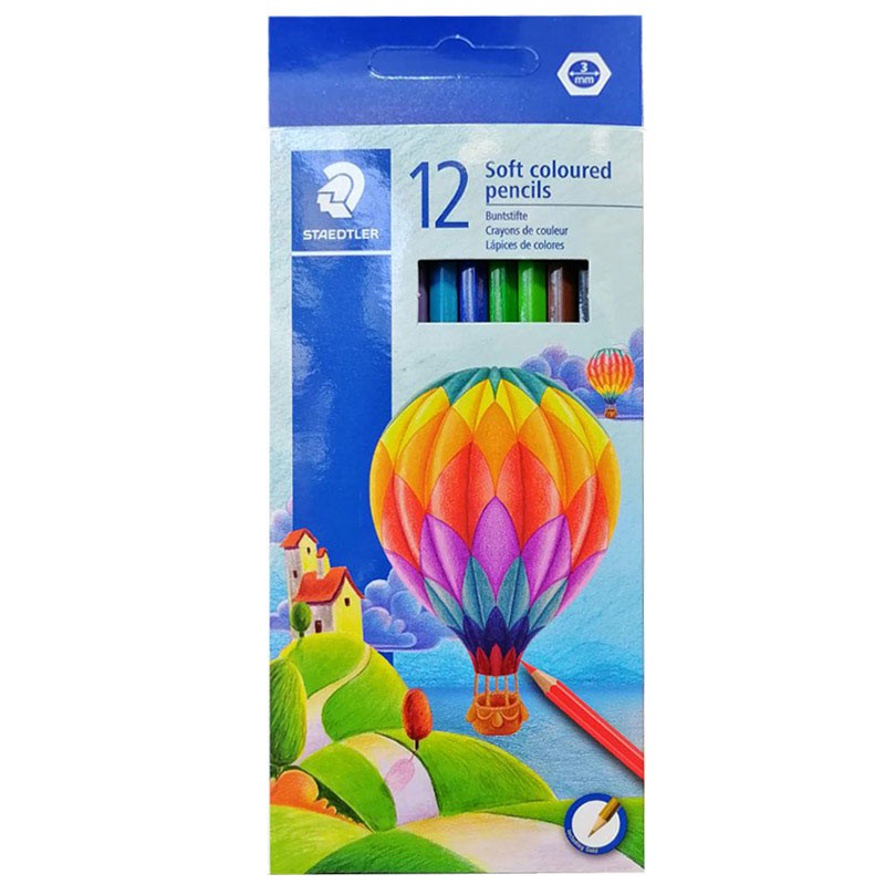 مداد رنگی 12 رنگ استدلر جعبه مقوایی Staedtler