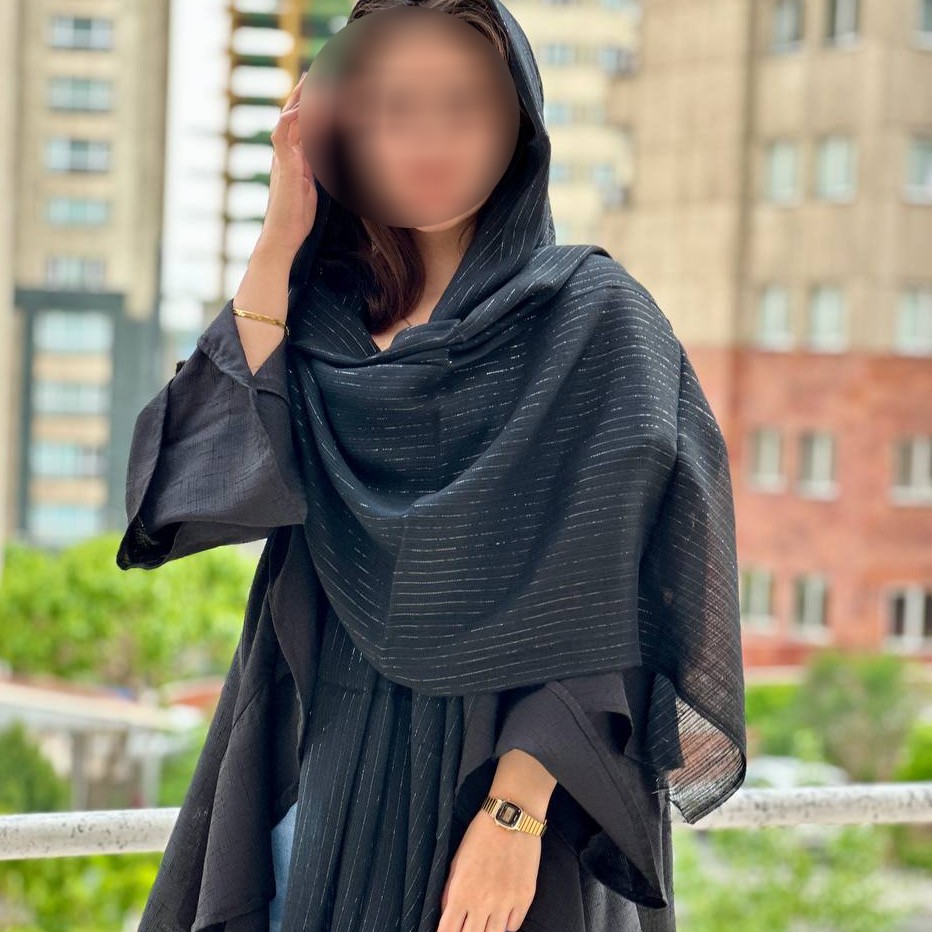 شال مشکی لمه دار نخی اعلا چهارفصل کیفیت درجه یک و تضمینی