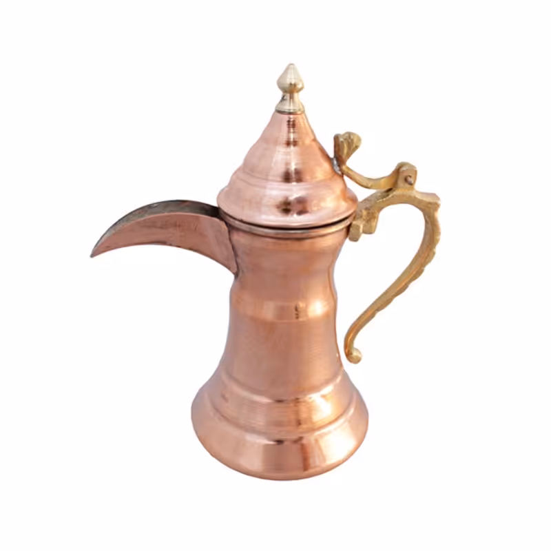 قهوه جوش دله عربی مسی مدل تاج کد ZH212.4