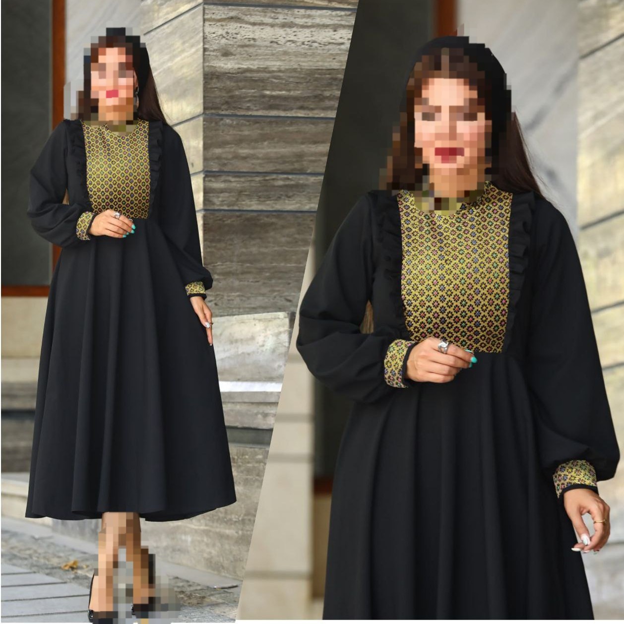 پیراهن مانتویی 
مازراتی و خرجکار تافته هندی 
سایز بندی 38 تا 50