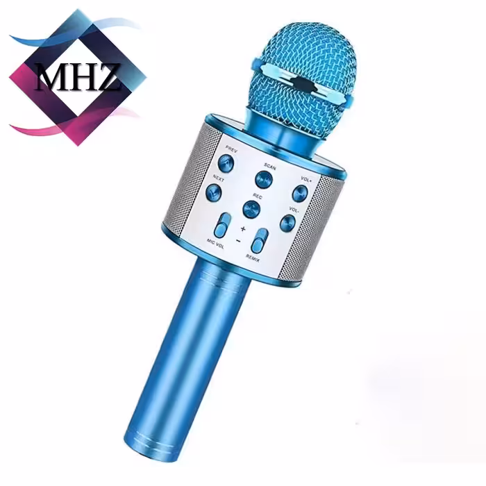 اسپیکر میکروفن  بلوتوثی ws-858 (آبی)