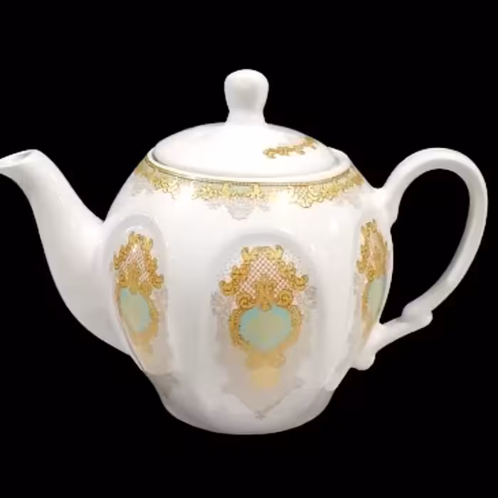 قوری چینی طرح دار سایز بزرگ