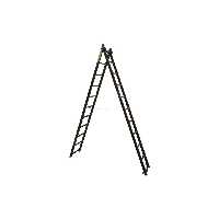 نردبان مخابراتی آهنی 6 متری 22 پله دو تکه مدل پامچال آلوم راد