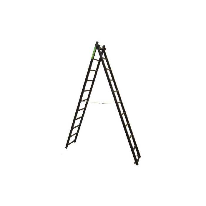 نردبان مخابراتی آهنی 6 متری 22 پله دو تکه مدل پامچال آلوم راد