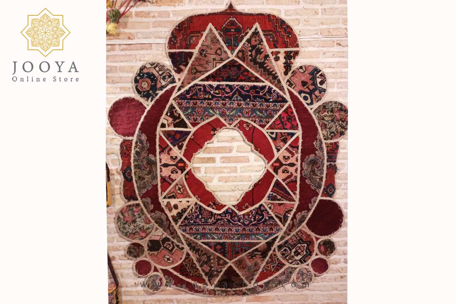 قالیچه تکه دوزی شده دستبافت ترنج زندگی