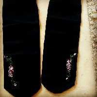 جوراب گلدوزی با دست طرح125