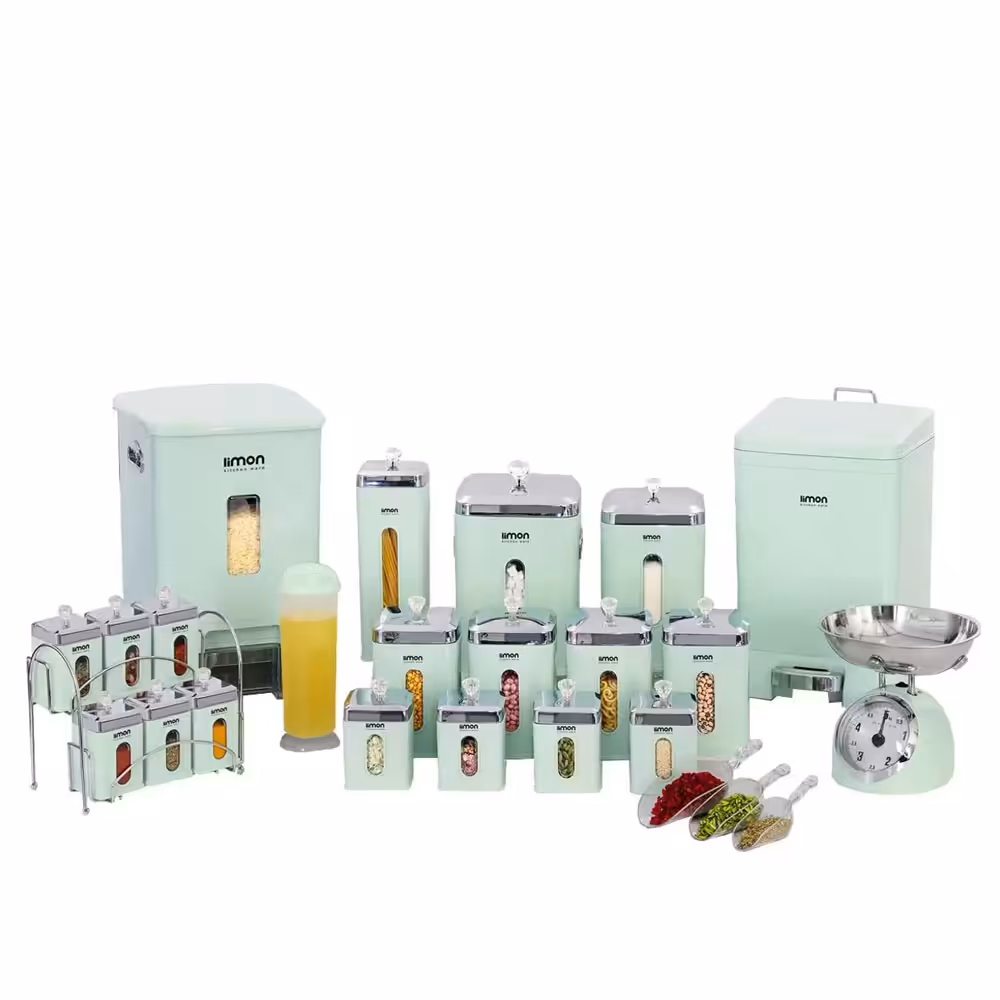 سرویس آشپزخانه لیمون 37 پارچه چهارگوش