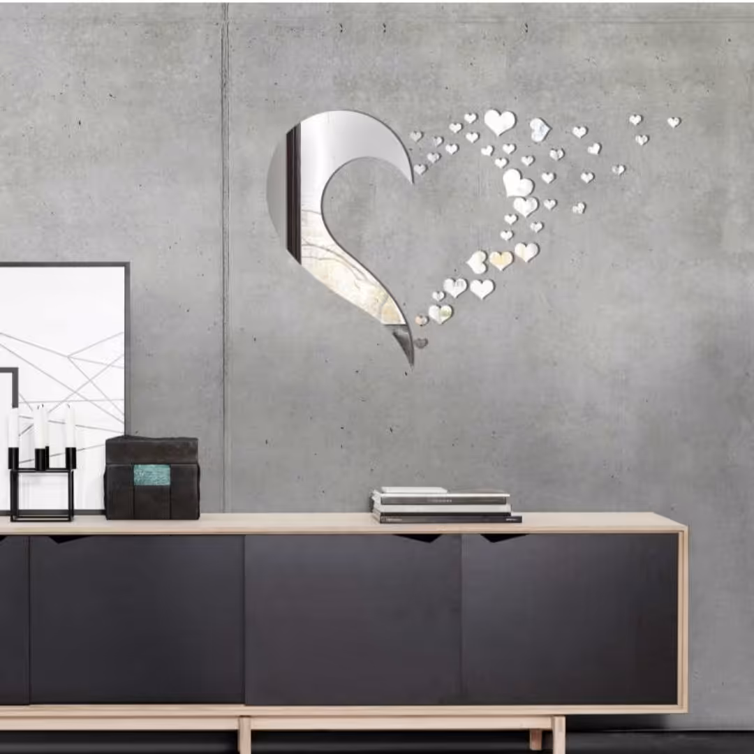 اینه دکوراتیو مدل قلب نیمه 2 