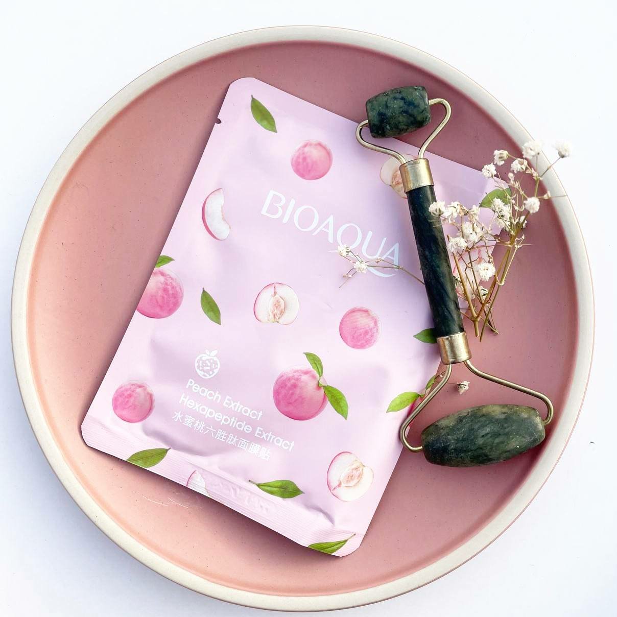 ماسک ورقه ای هلو  برند بیوآکوا آبرسان لطیف کننده پوست