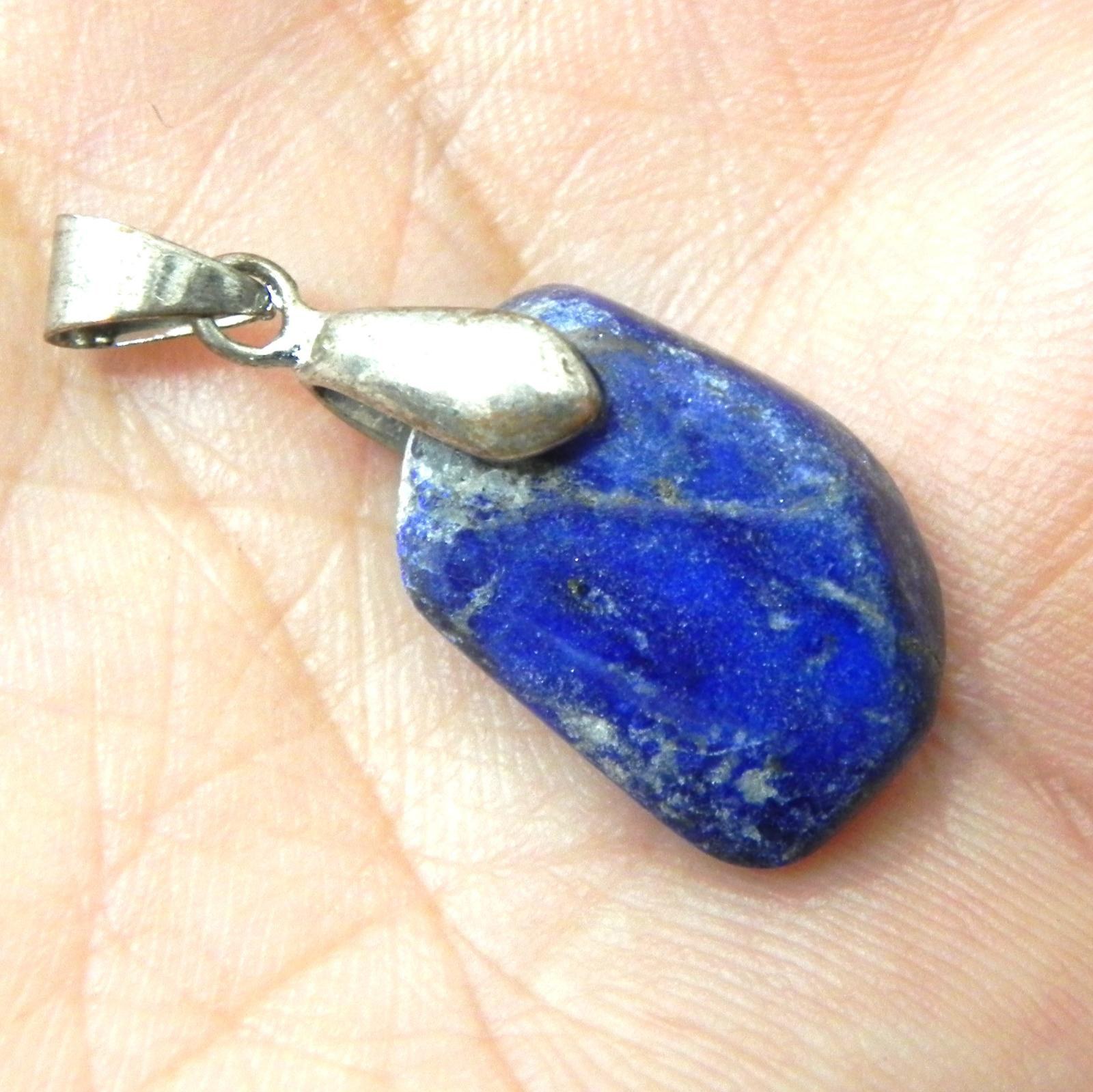 نگین گردنبند لاجورد اصل سایز3.2سانت مناسب آویز  کد12