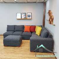 مبل ال راحتی 6 نفره با پاف نشیمن Luxurysofa-81