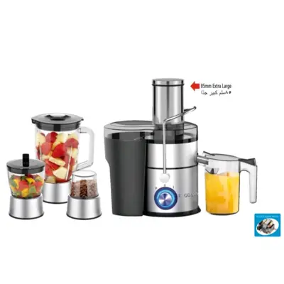 آبمیوه گیری 4 کاره 1000 وات  گوسونیک مدل 804 شرکتی هولوگرام دار 12 ماه گارانتی شرکتی