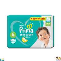پوشک پریما پمپرز ترک سایز 6 تعداد 40 عددی pampers prima