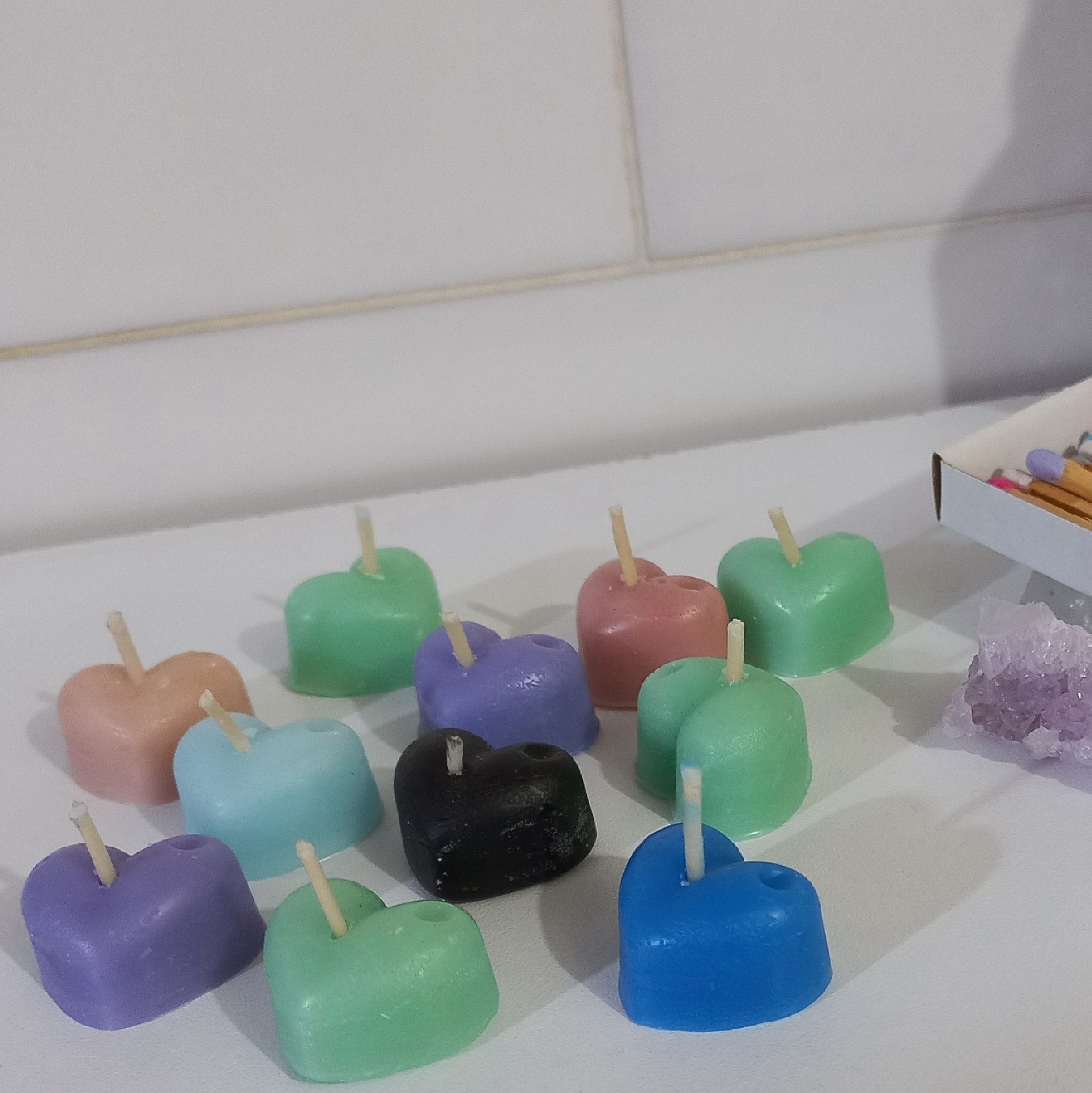 شمع قلب کوچک