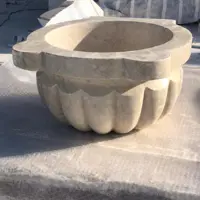 کاسه حمام ترکی نسکافه ایی مدل ساناز سنگ طبیعی مرمریت ابعاد 45 ارتفاع 23 (پس کرایه)